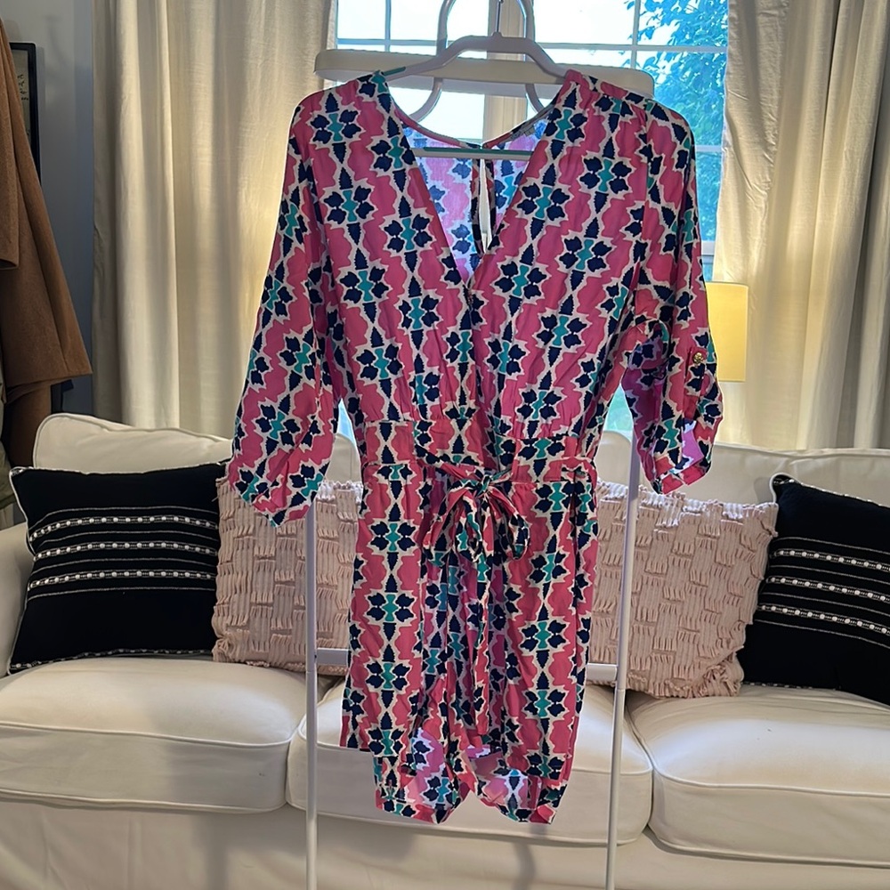 Escapada Multicolor Geometric Print Romper